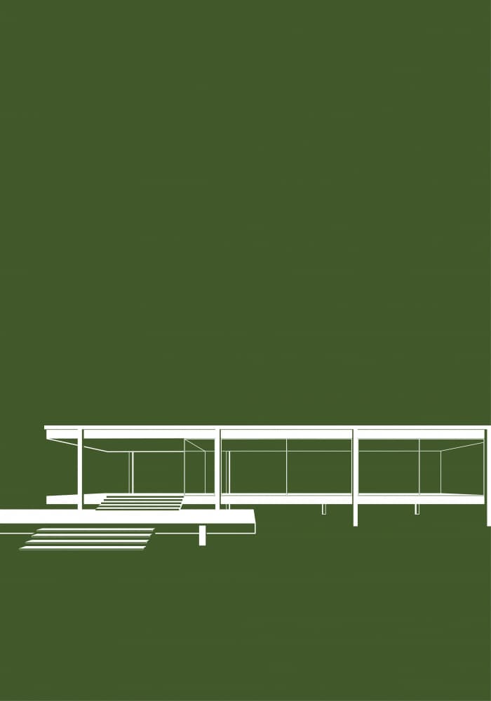 Green Minimalist Architecture by zaglono — canvas wall art