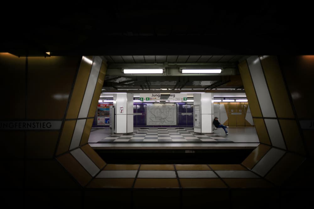 Subway Station Geometry by Jorge Pimenta — canvas wall art