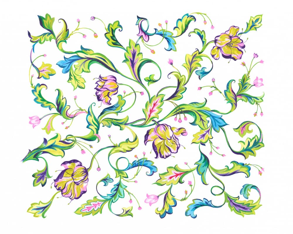 Tulip breeze Pattern by Isabelle Brent — canvas wall art