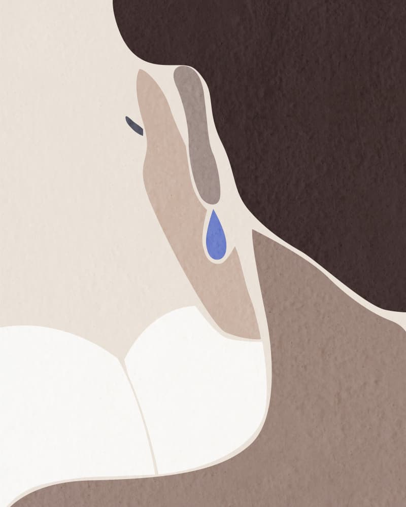 Pensive Profile by Kit Agar — canvas wall art