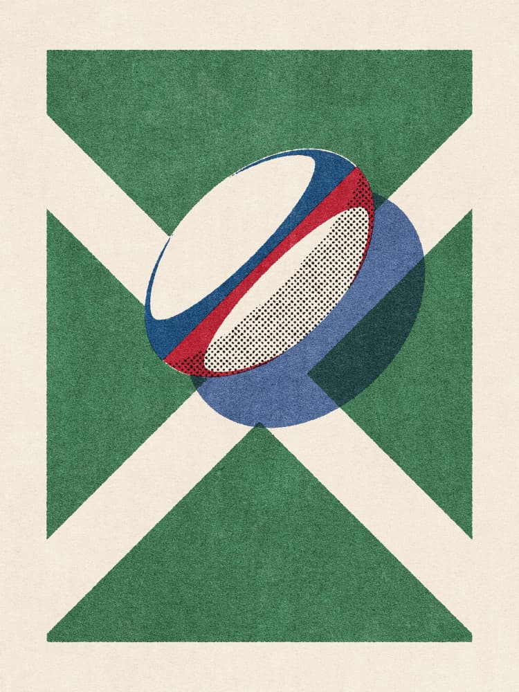 Scottish Rugby Spirit by Daniel Coulmann — canvas wall art
