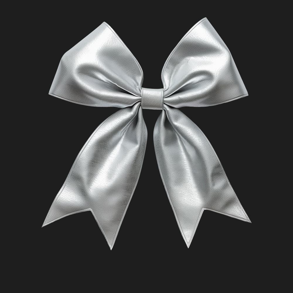 Elegant Silver Bow by Marika Barsrsind β canvas wall art