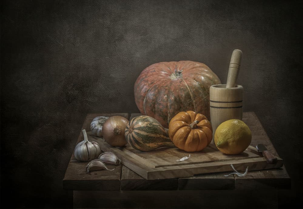 Rustic Autumn Harvest Still Life by Margareth Perfoncio — canvas wall art