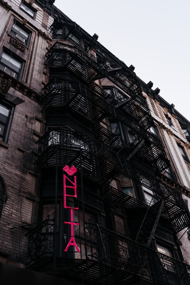 Nelita Neon Fire Escape by Bethany Young — canvas wall art