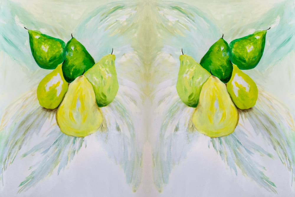 Golden Green Pears by Breanna Megan Studio — canvas wall art