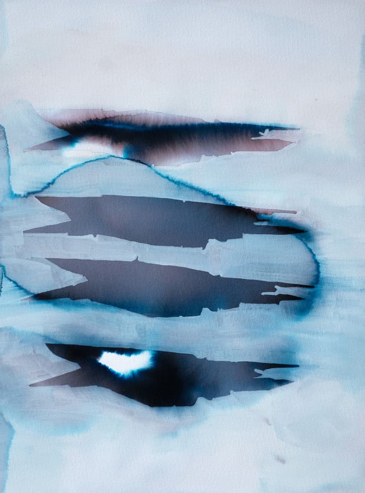 Deep Blue Whales by Joshua Hoskins — canvas wall art