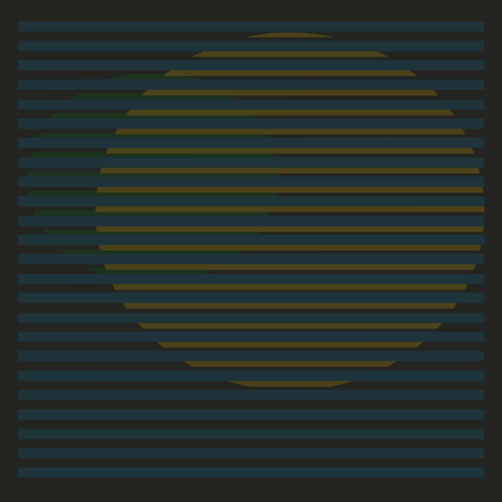 Geometric Sun Stripes by Carlos Perez Del Moro — canvas wall art