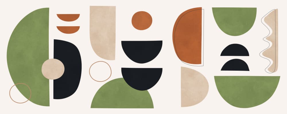 Earthy Abstract Forms by Vitor Costa — canvas wall art