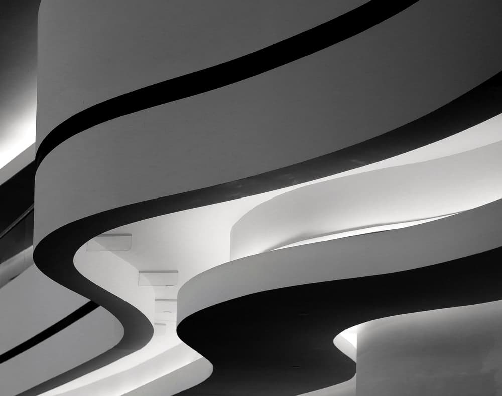 Dynamic Curved Architecture by Ivan Huang — canvas wall art