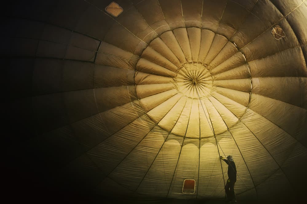Balloon's Warm Glow by Samanta Krivec — canvas wall art