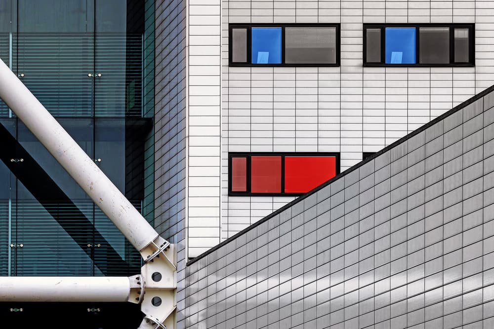 Architectural Color Blocks by Henk van Maastricht — canvas wall art