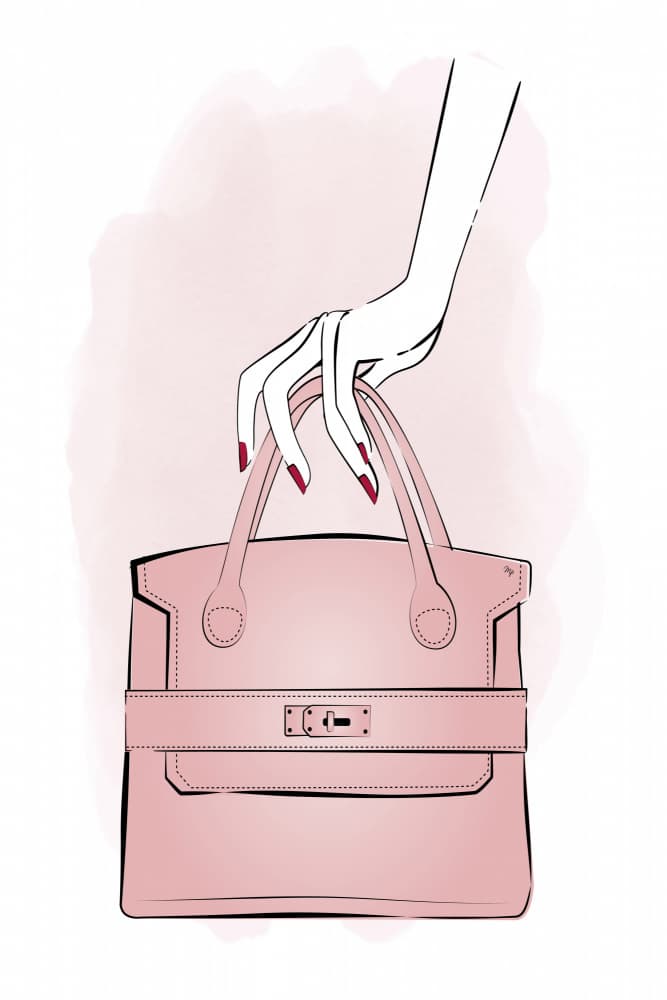 Elegant Pink Handbag by Martina — canvas wall art
