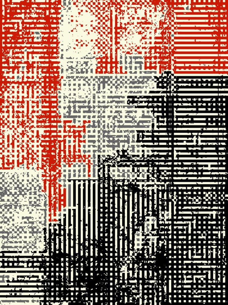 Textured Geometric Grid by Petr Strnad — canvas wall art