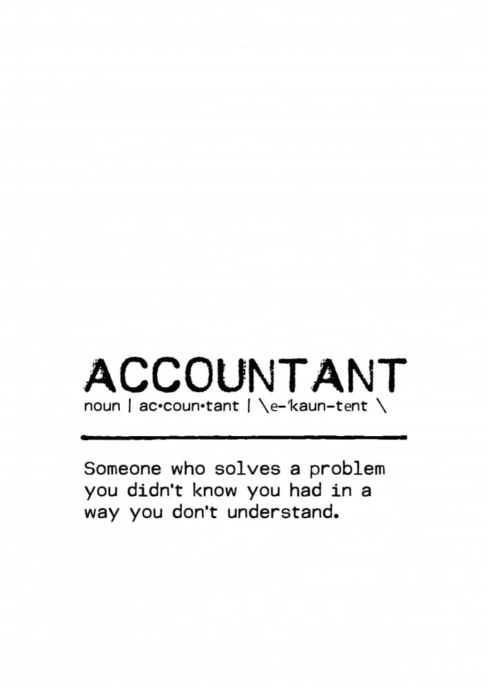 Funny Accountant Definition by Orara Studio — canvas wall art