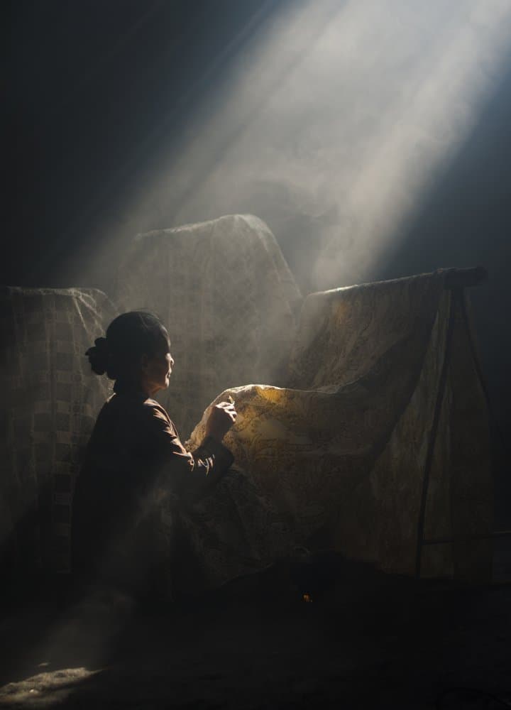 Woman in Golden Light by Rawisyah Aditya — canvas wall art