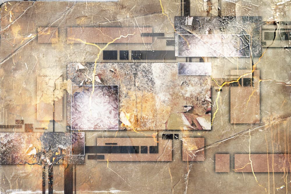 Aged Abstract Layers by Rafal Kulik — canvas wall art