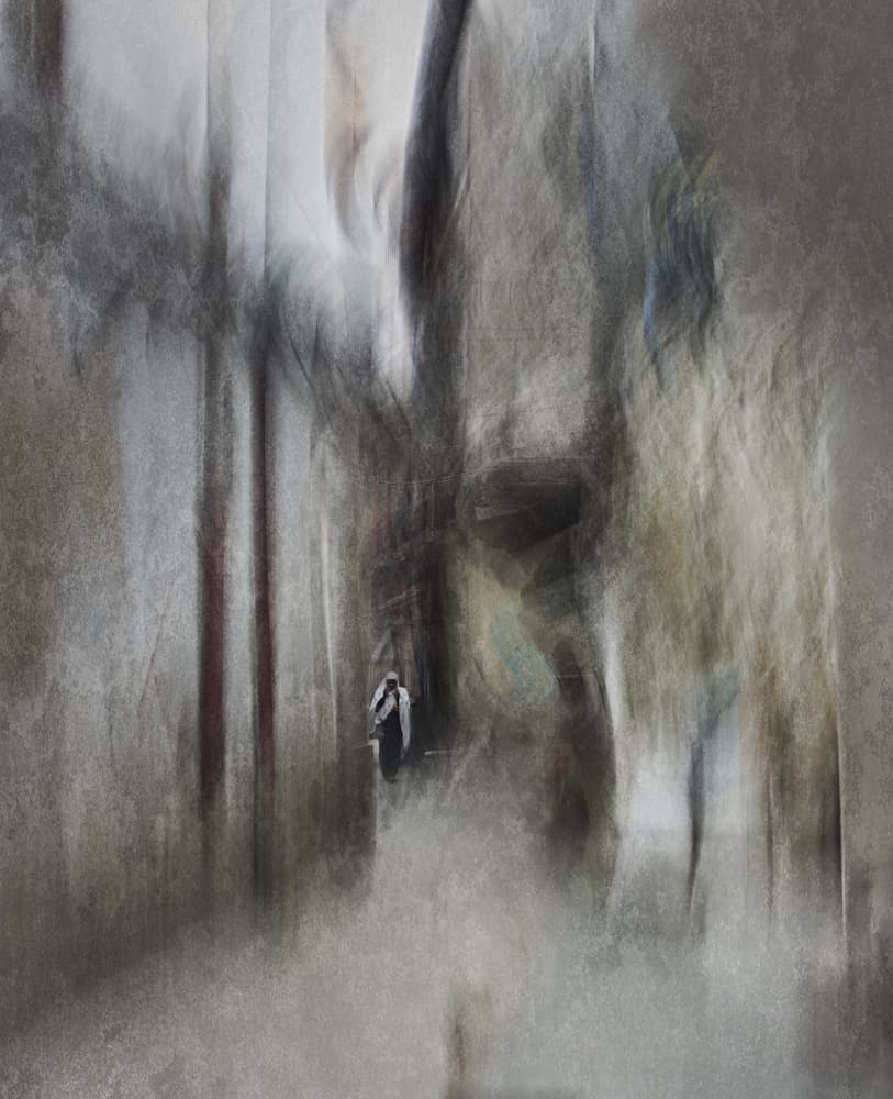 Solitary Street Blur by Jan van der Linden — canvas wall art