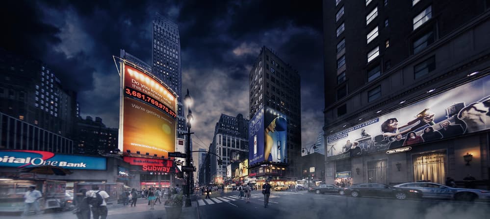 Dramatic City Night by Jackson Carvalho — canvas wall art