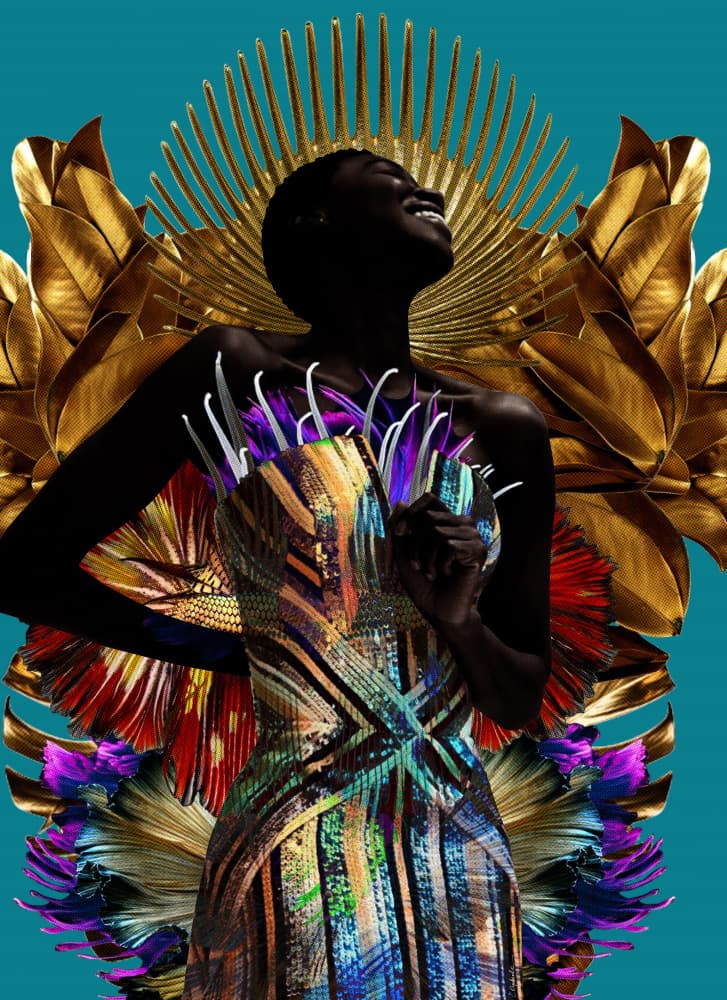Radiant Golden Fashion by Lolita Lorenzo — canvas wall art