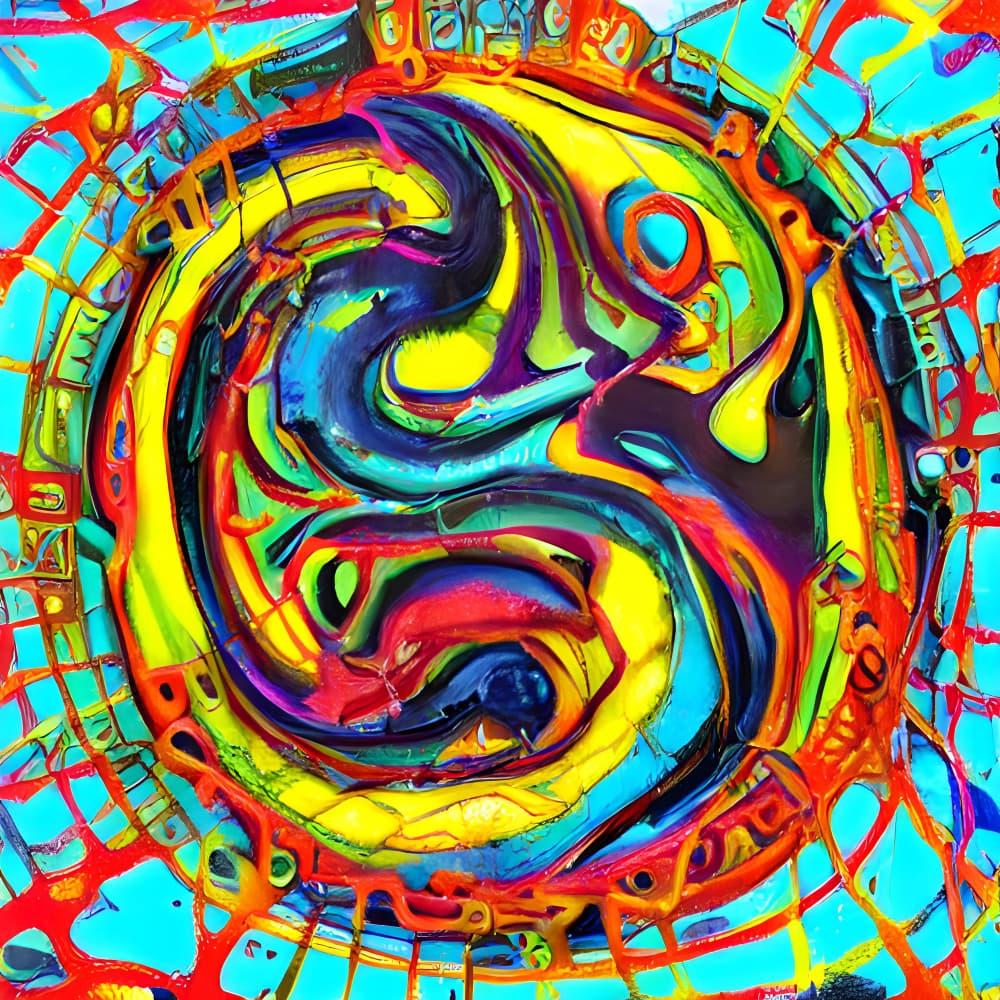 Vibrant Swirling Colors by mnemonixART — canvas wall art
