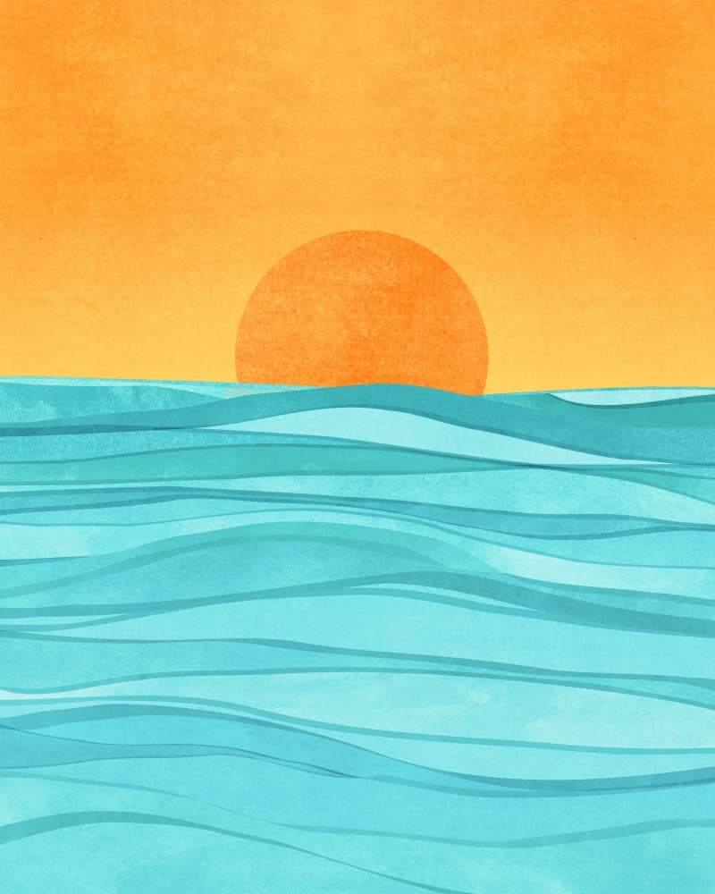 Coastal Sunset by Kristian Gallagher — canvas wall art