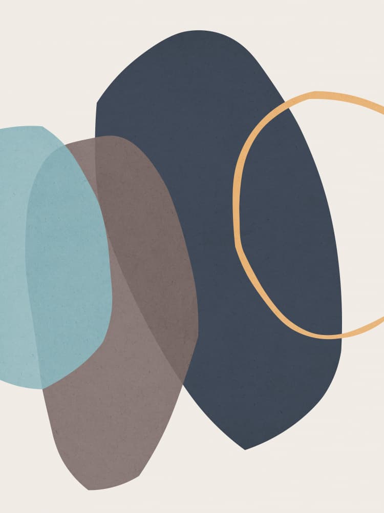 Calm Organic Shapes by Vitor Costa — canvas wall art