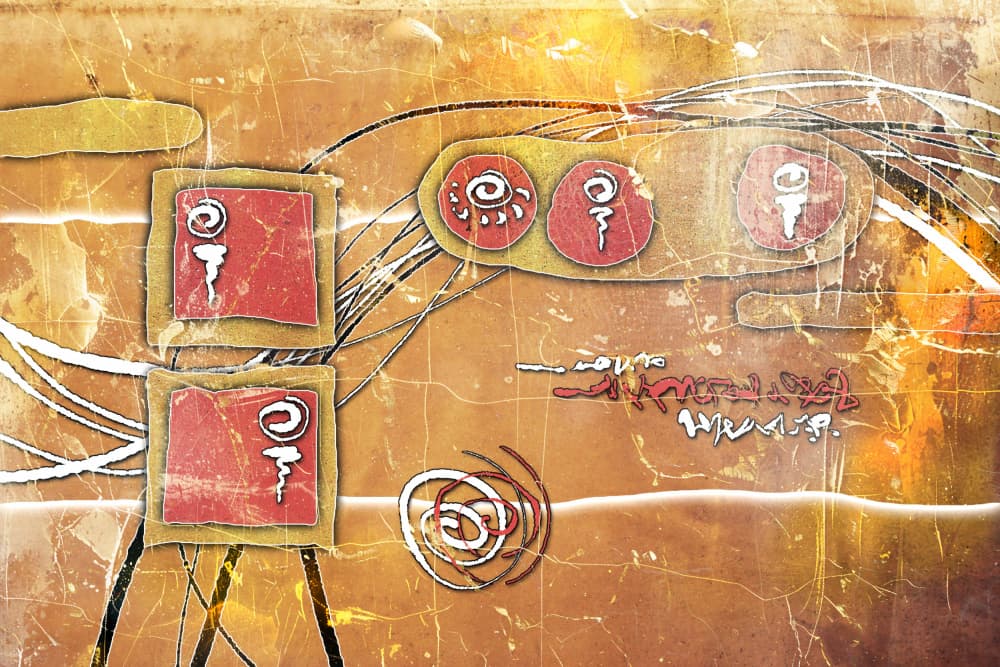 Ancient Tribal Symbols by Rafal Kulik — canvas wall art