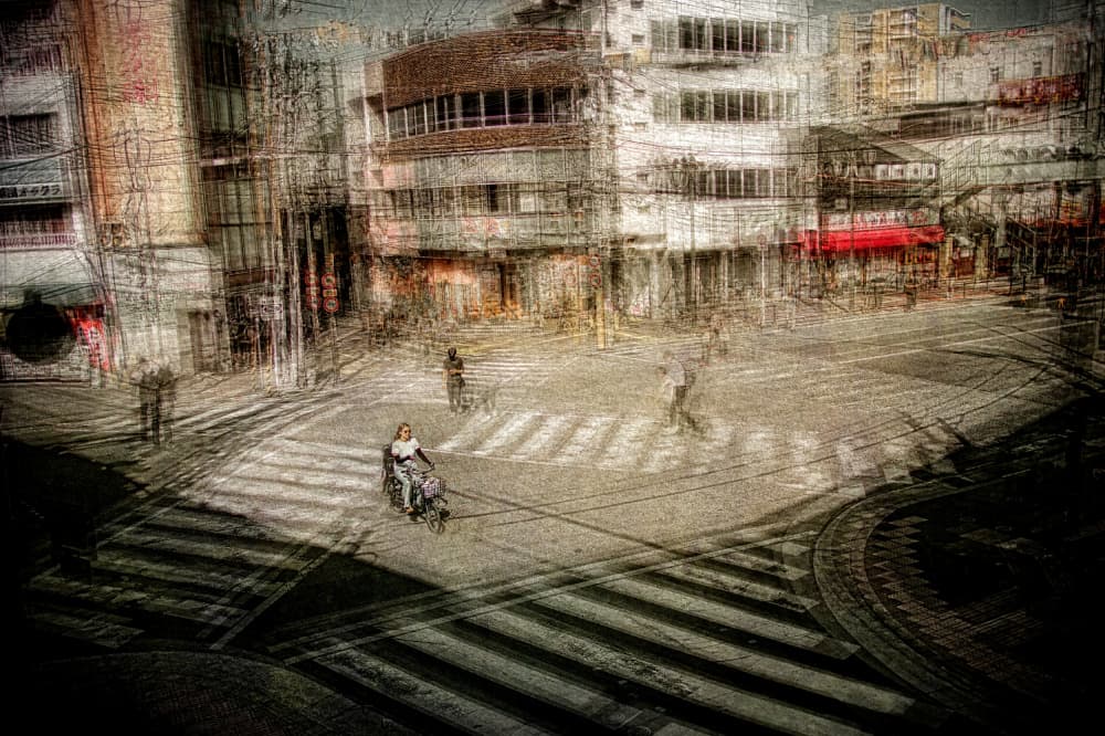 Impressionistic City Street by MingLun Tsai (蔡明倫) — canvas wall art