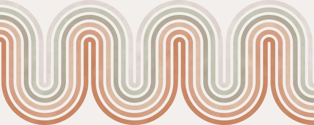 Earthy Retro Waves by Vitor Costa — canvas wall art