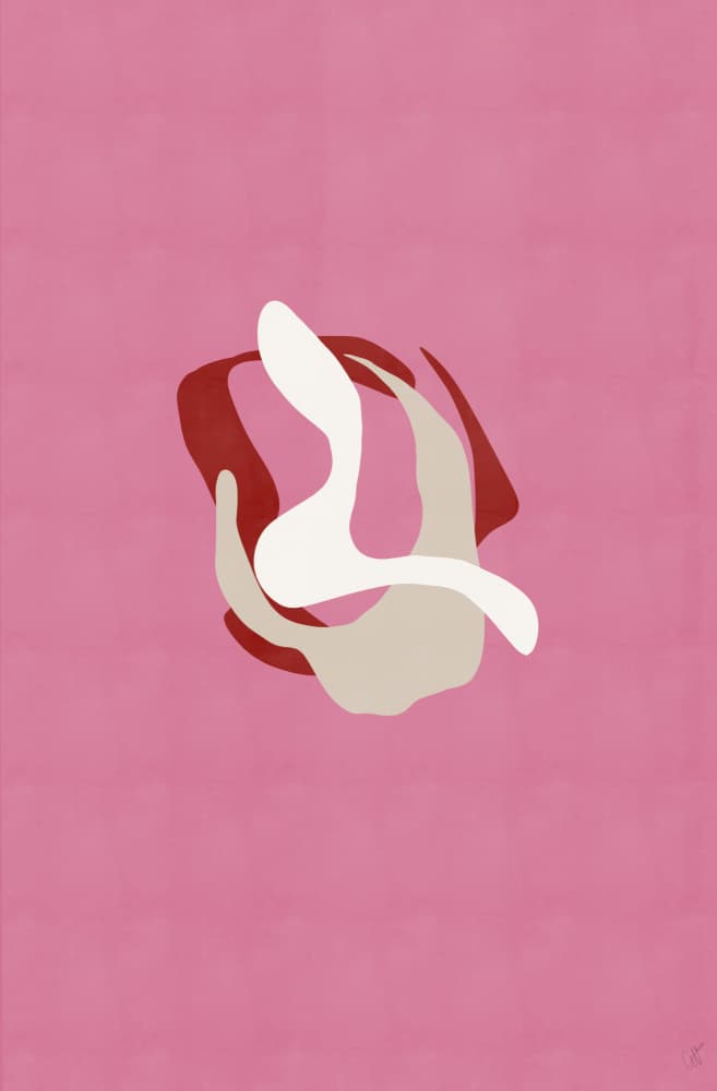 Blush Organic Flow by Anne-Marie Volfova — canvas wall art