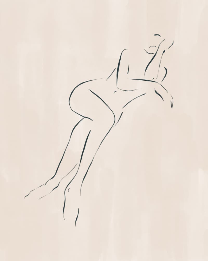 Minimalist Female Form by Ivy Green Illustrations — canvas wall art