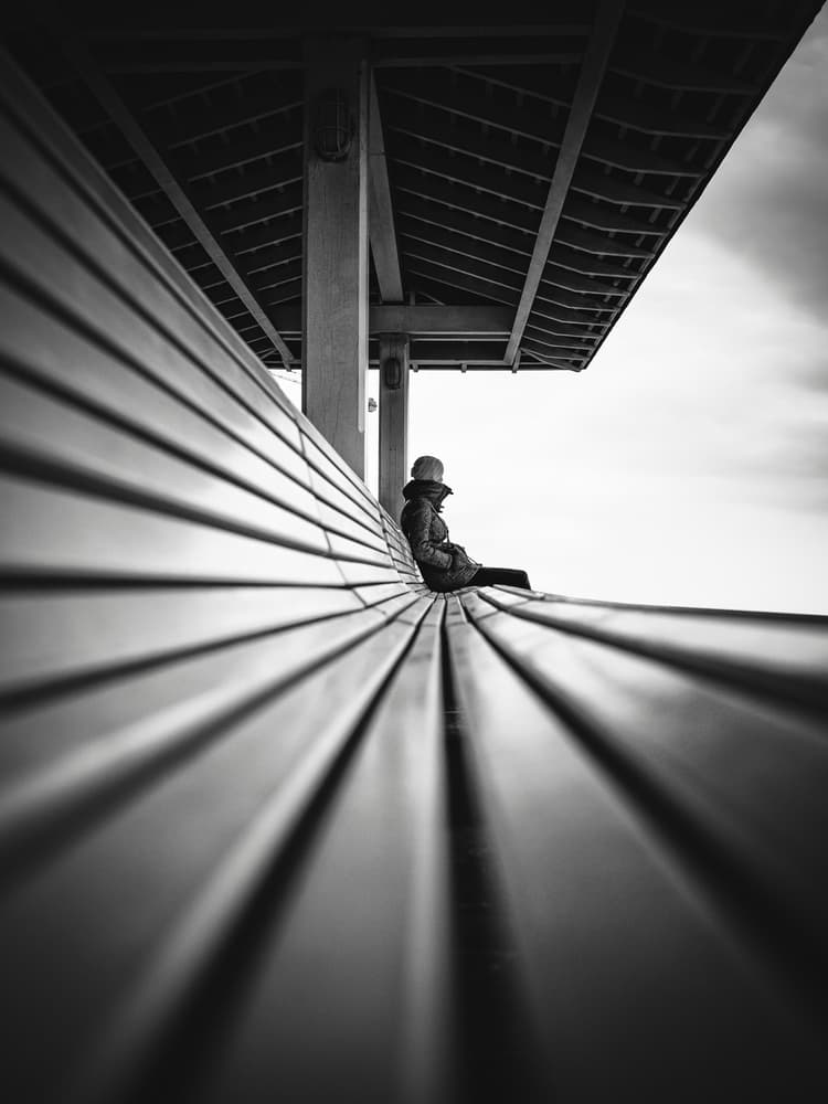 Urban Bench Solitude by Christophe Staelens — canvas wall art