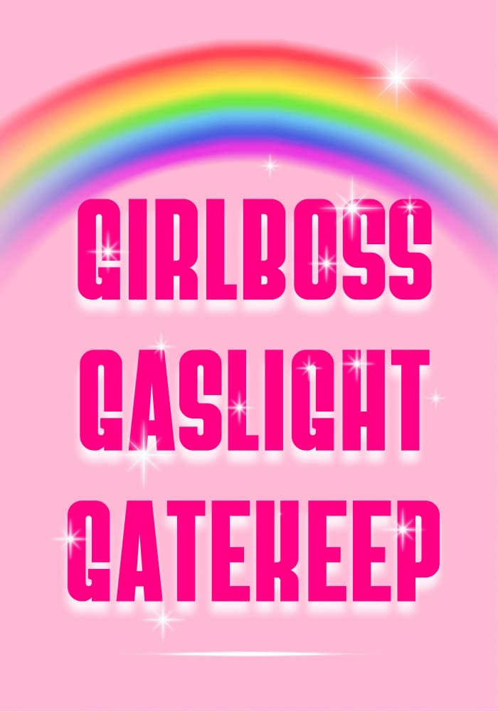 Girlboss Gaslight Gatekeep by Athene Fritsch — canvas wall art