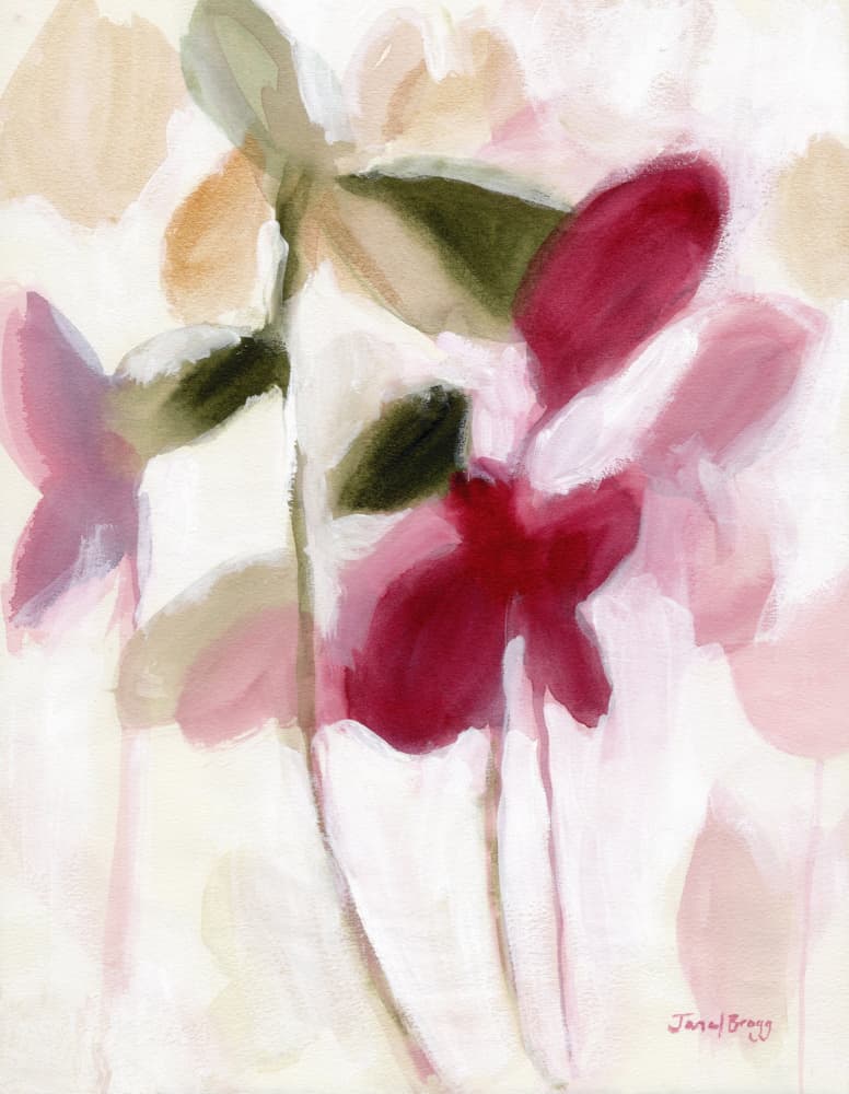 Dreamy Floral Abstract by Janel Bragg — canvas wall art