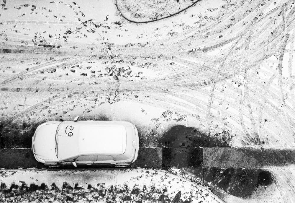 Happy Snowy Car by Kelemen Sándor — canvas wall art
