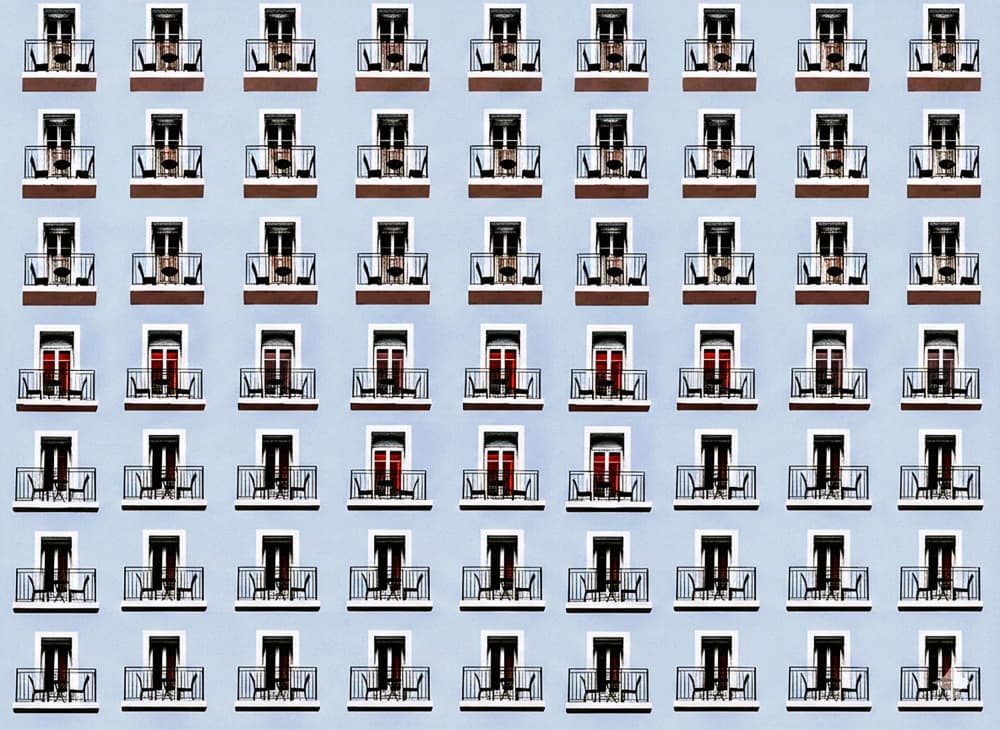 Urban Balcony Pattern by Arnon Orbach — canvas wall art