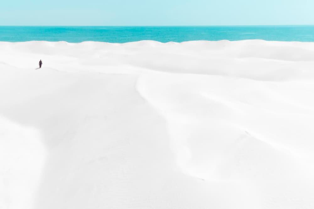 White Desert Ocean Horizon by Haitham AL Farsi — canvas wall art