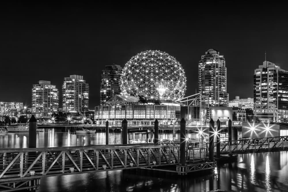 Illuminated City Night by Melanie Viola — canvas wall art