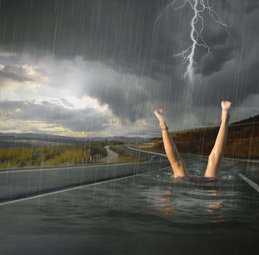 Stormy Road Drowning by Gabrielle Halperin — canvas wall art