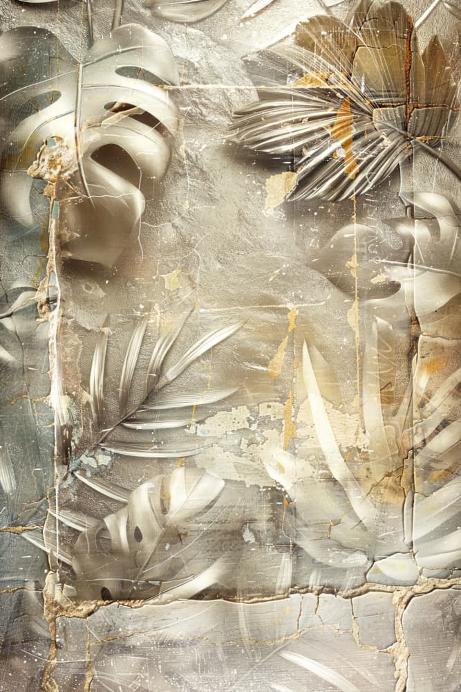 Metallic Tropical Leaves by Rafal Kulik — canvas wall art