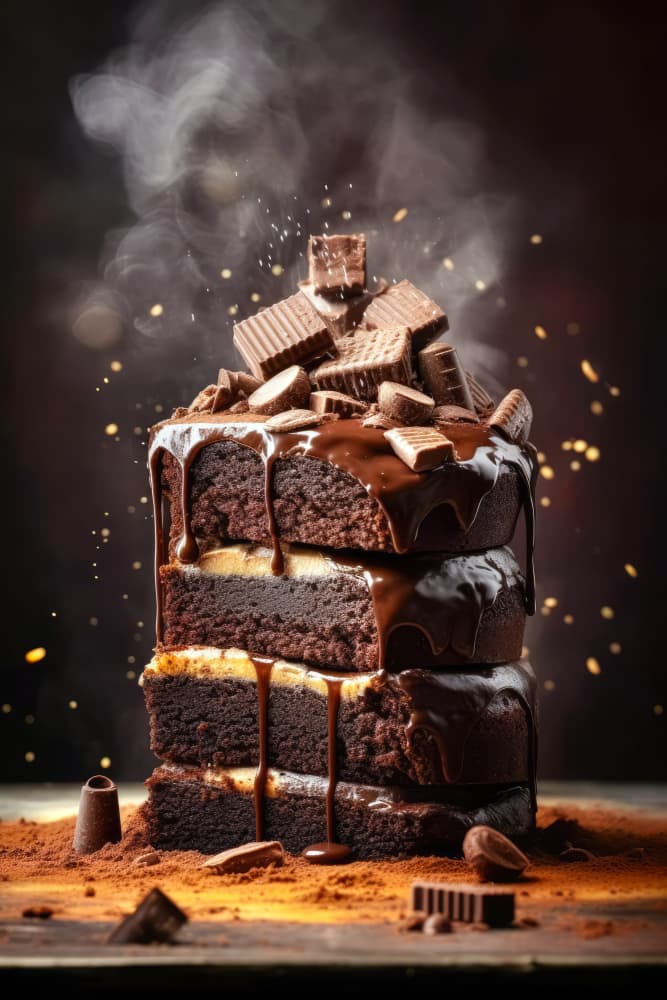 Decadent Chocolate Stack by Justyna Jaszke — canvas wall art