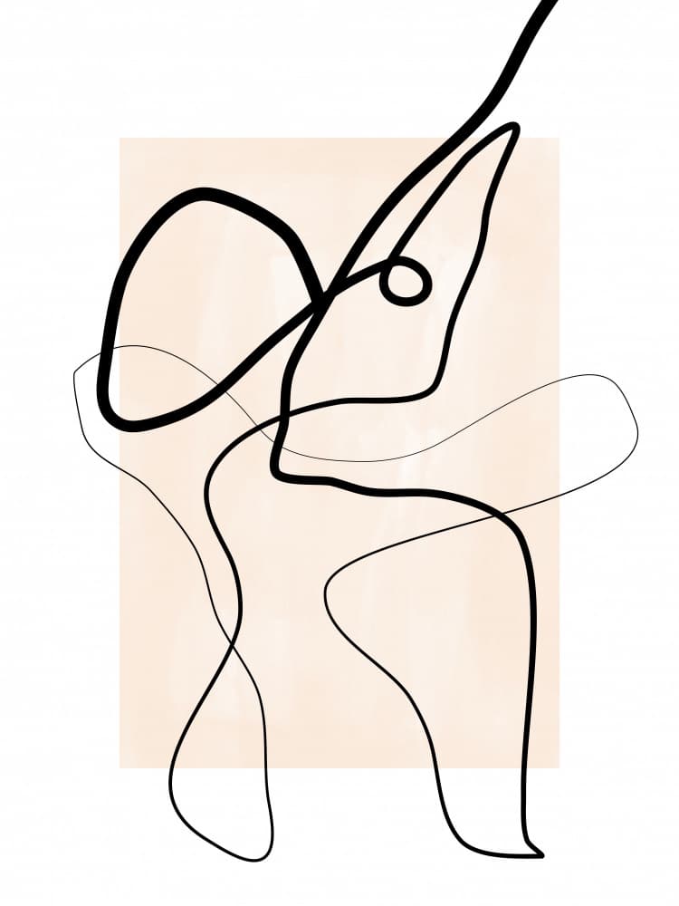 Abstract Line Dance by Elena Ristova — canvas wall art