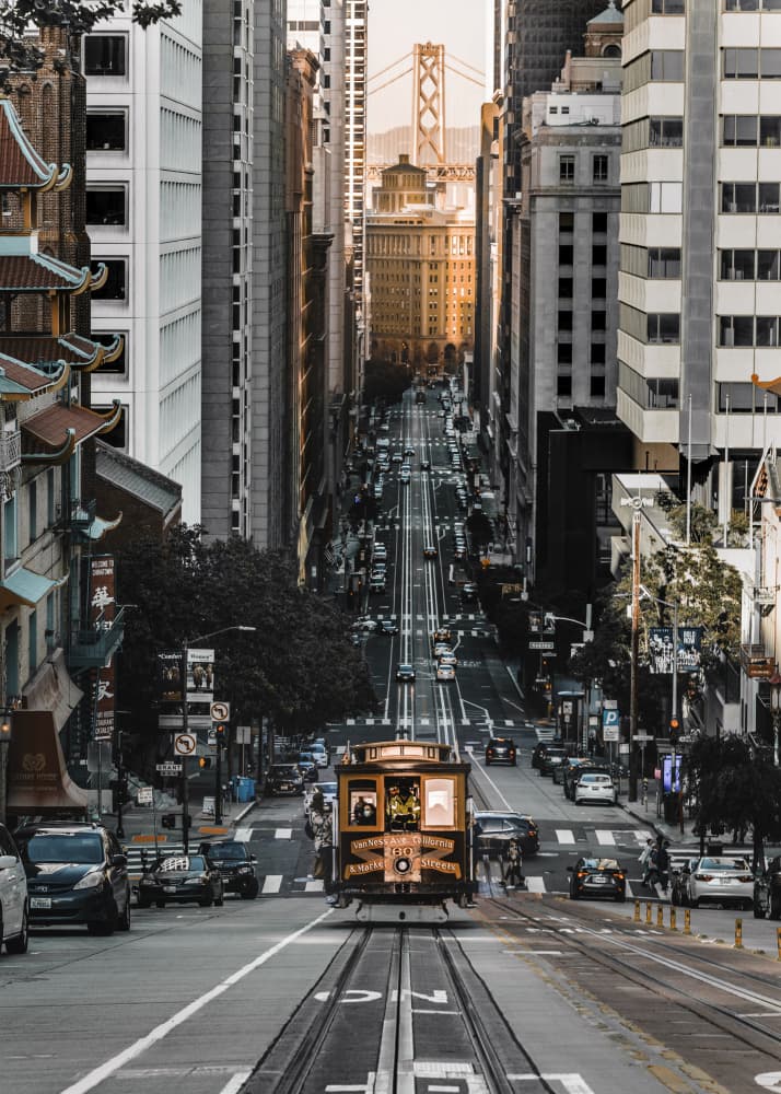 San Francisco Cable Car View by Christian Lindgren — canvas wall art