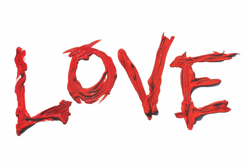 Red Painted Love by Manasseh Johnson Sr. — canvas wall art