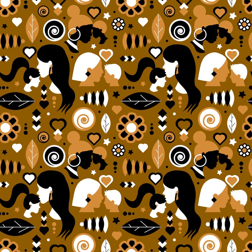 Loving Family Pattern by Marika Barsrsind β canvas wall art