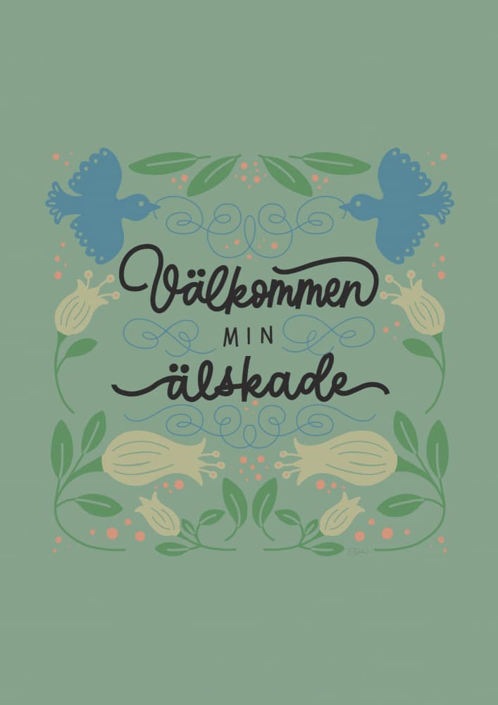 Swedish Welcome Beloved by Sofie Björkgren-Näse — canvas wall art