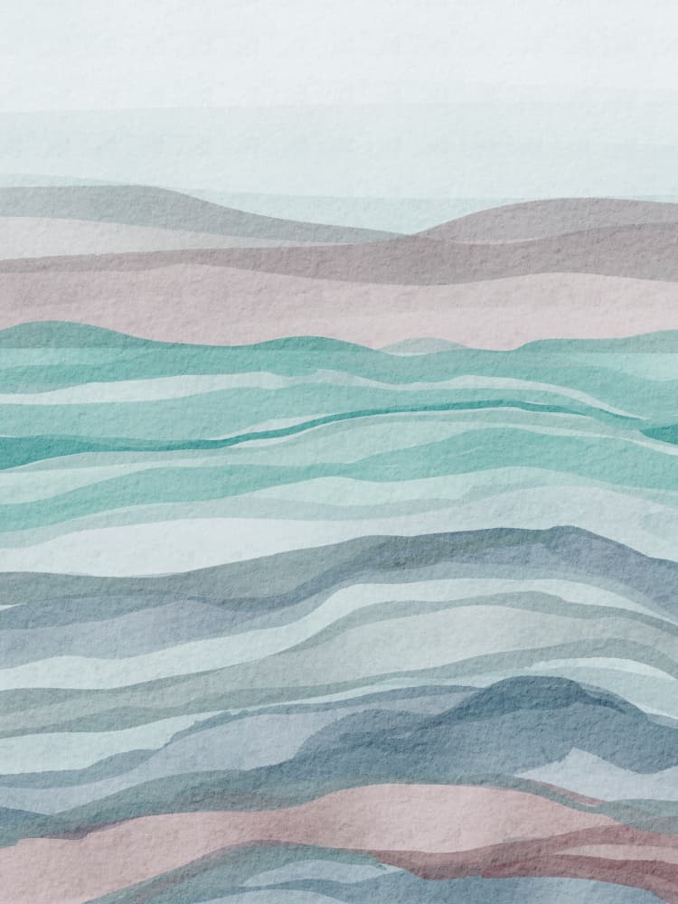 Soft Layered Landscape by Nikita Jariwala — canvas wall art