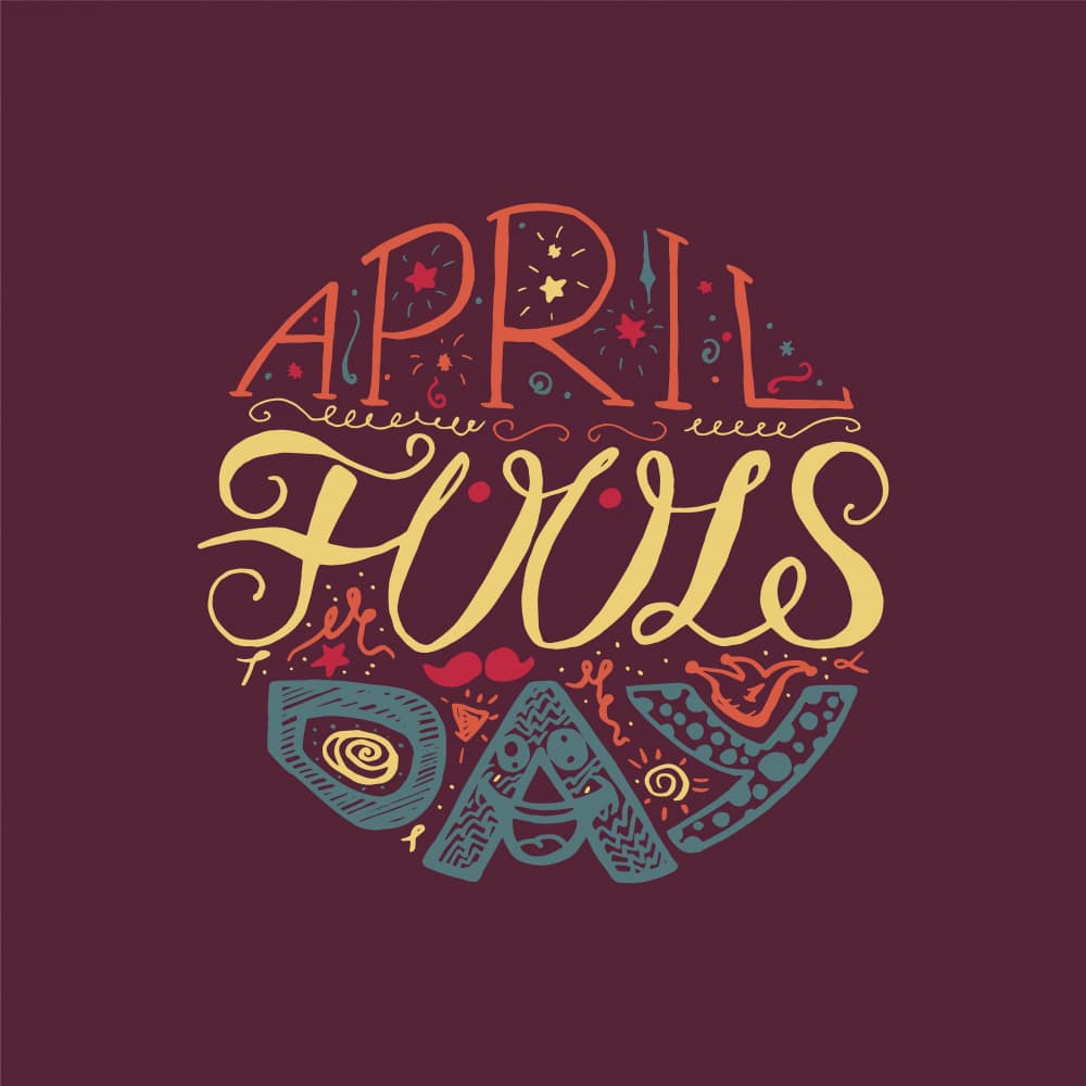 April Fools Day Lettering by Marika Barsrsind β canvas wall art