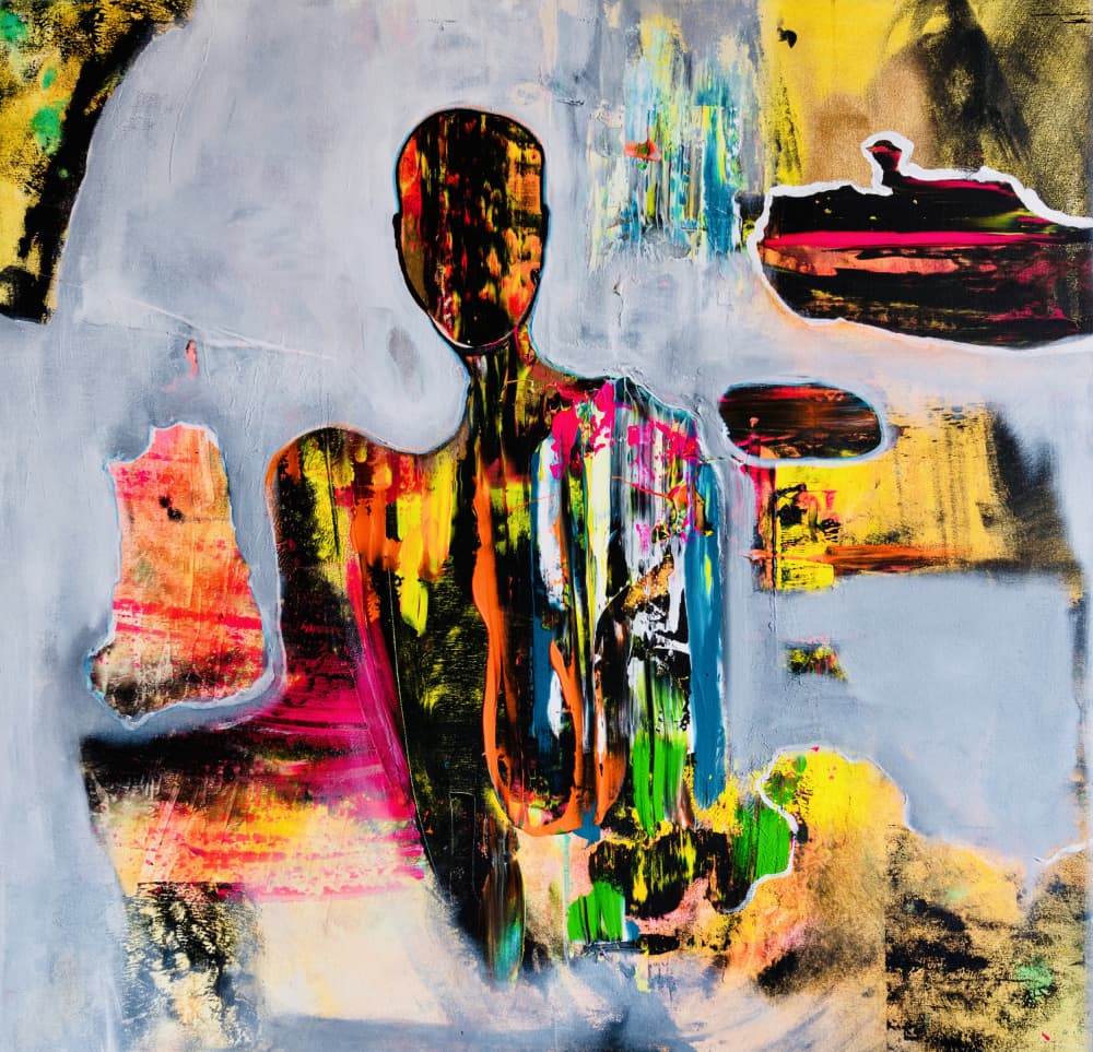Colorful Abstract Figure by Fredrik Olsen — canvas wall art