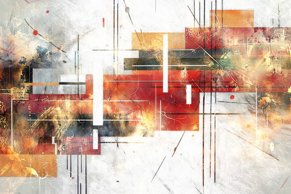 Dynamic Geometric Abstraction by Rafal Kulik — canvas wall art